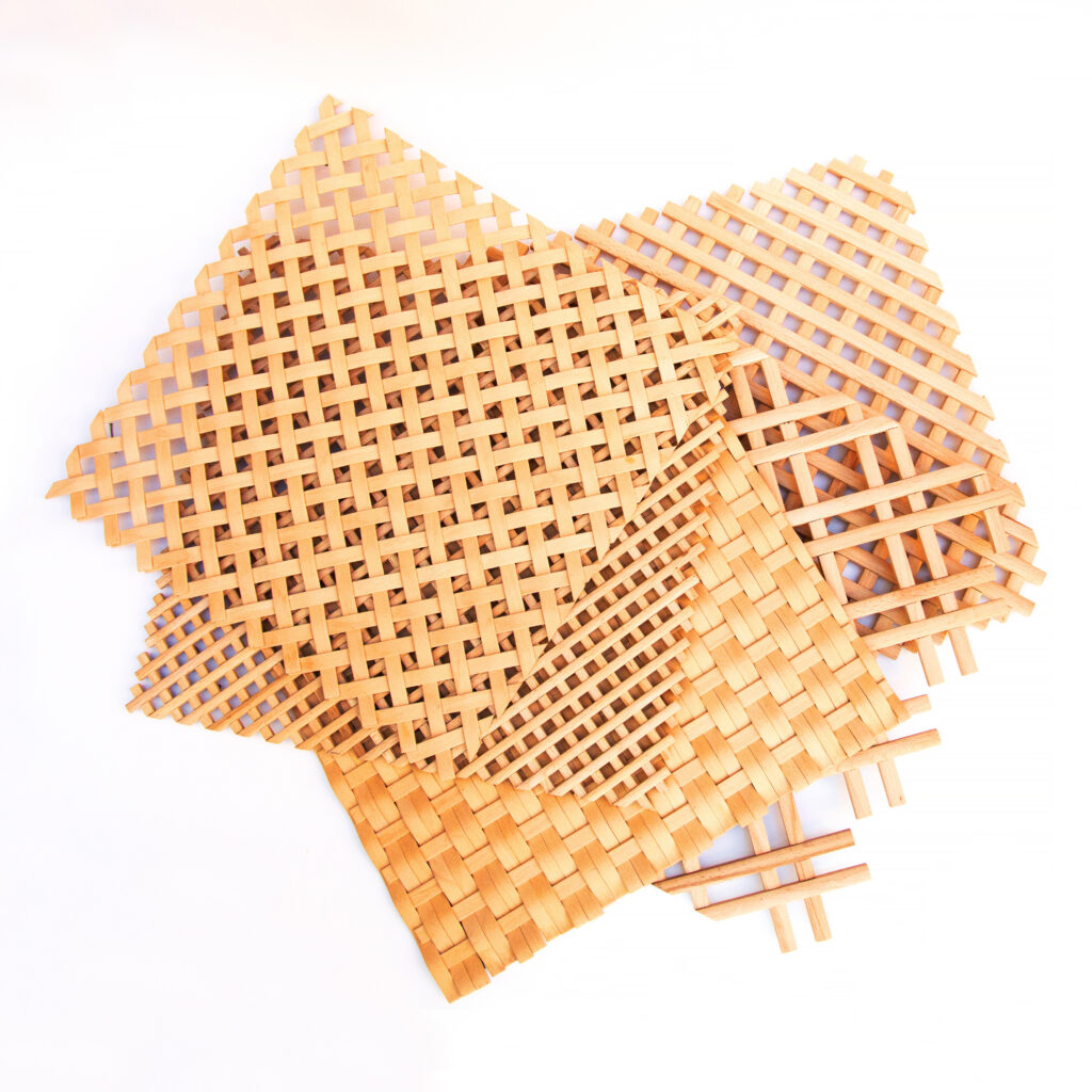 Решетки реечные, плетёные