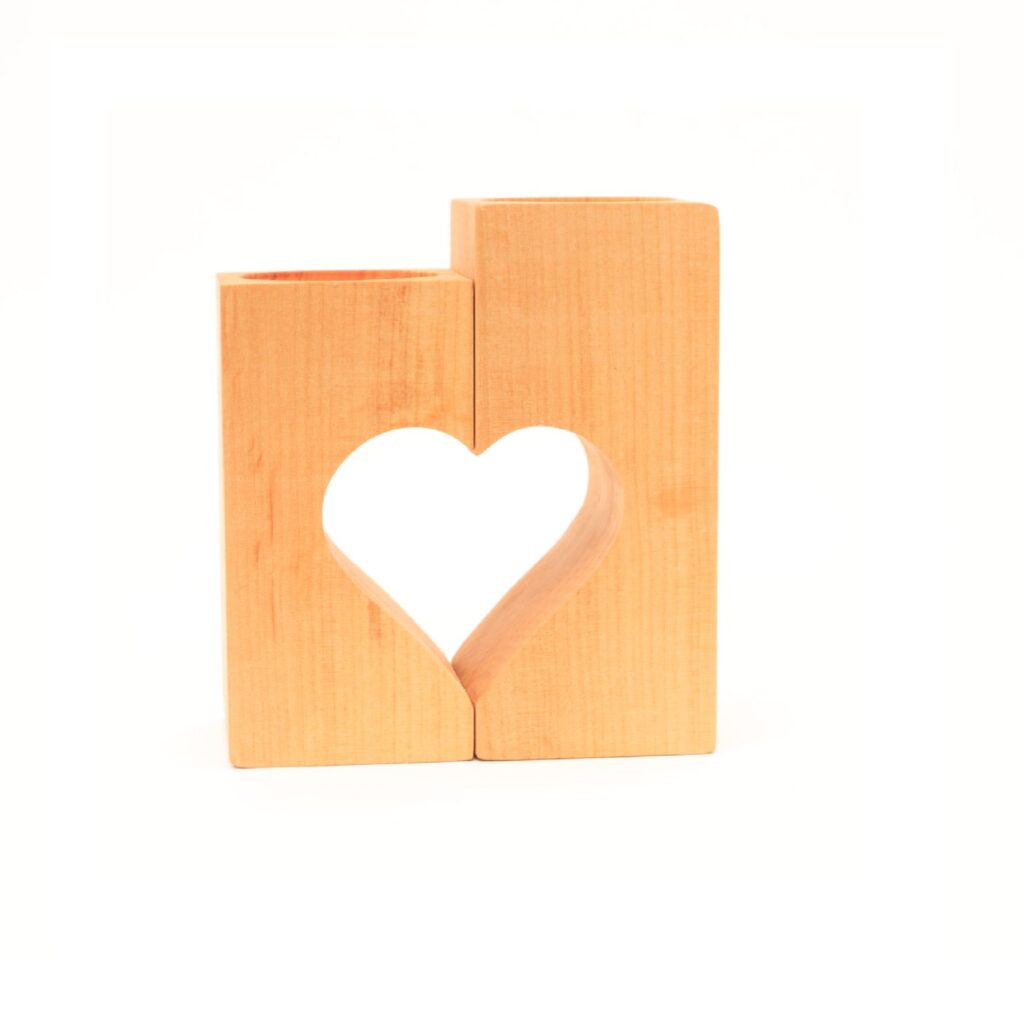Подсвечник Сердце из 2-х половинок